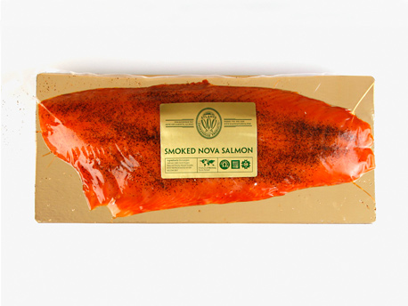 Cold Smoked Nova Salmon (sliced) with Black Pepper 2.5 - 3.0 lb